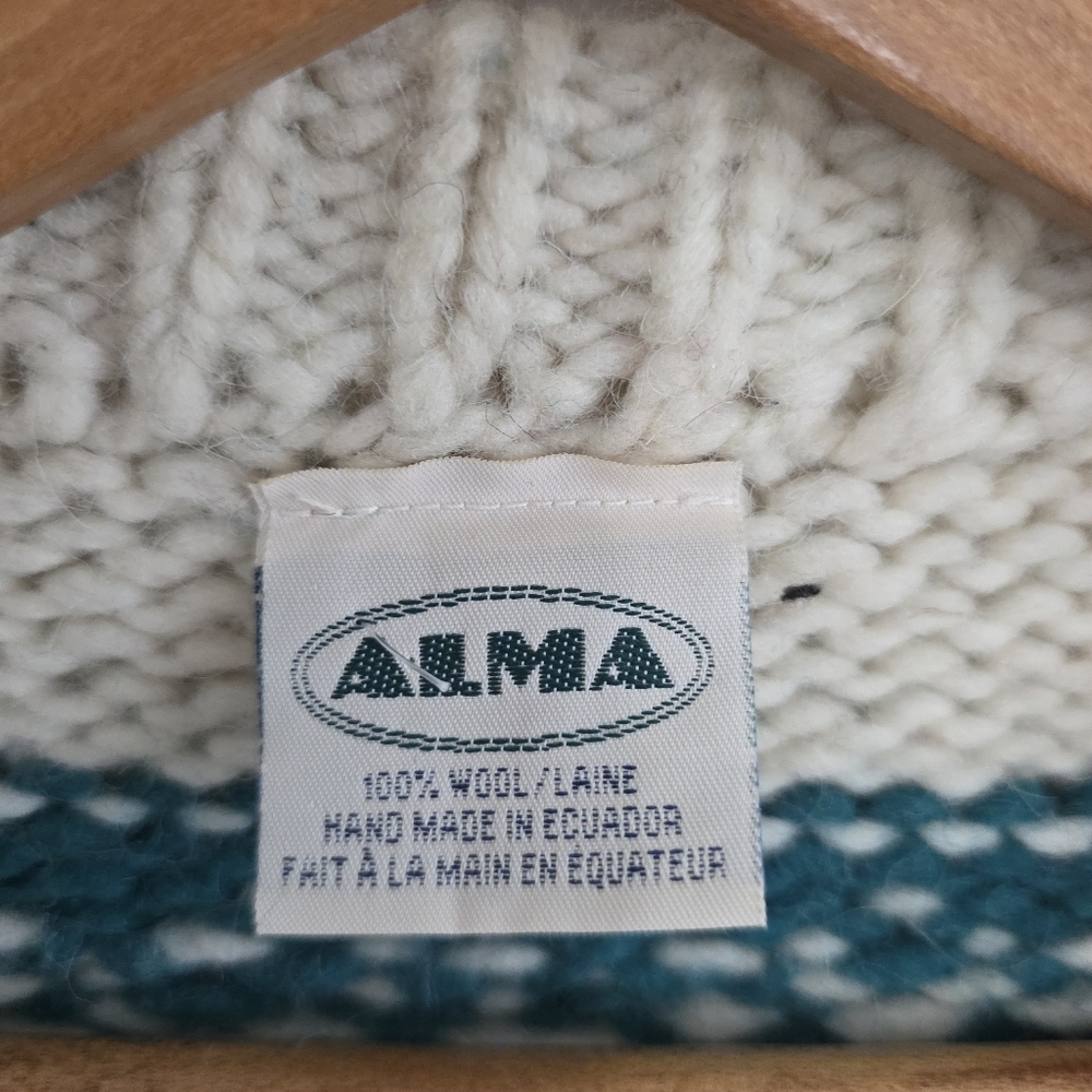 Vintage Alma Knit Wool Cardigan Jacket - Picture 9 of 12